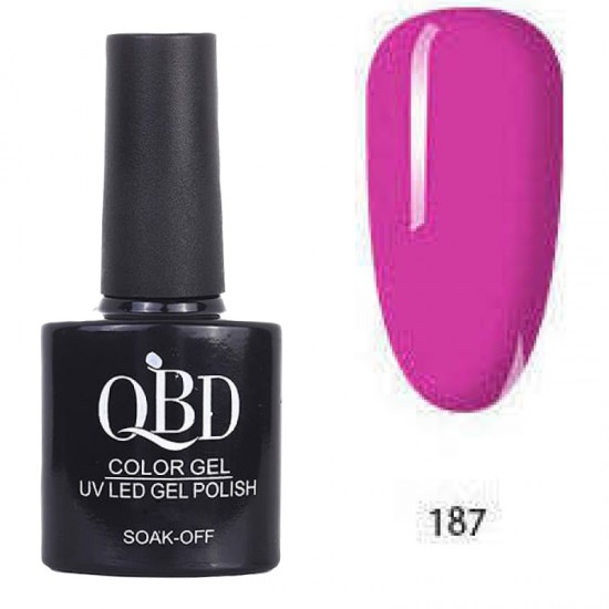 Επαγγελματικό Ημιμόνιμο Βερνίκι QBD Color Gel UV LED GEL POLISH SHELLAC SOAK-OFF 10ML - 187