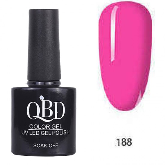 Επαγγελματικό Ημιμόνιμο Βερνίκι QBD Color Gel UV LED GEL POLISH SHELLAC SOAK-OFF 10ML - 188