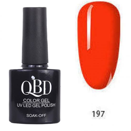 Επαγγελματικό Ημιμόνιμο Βερνίκι QBD Color Gel UV LED GEL POLISH SHELLAC SOAK-OFF 10ML - 197