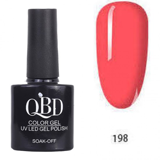 Επαγγελματικό Ημιμόνιμο Βερνίκι QBD Color Gel UV LED GEL POLISH SHELLAC SOAK-OFF 10ML - 198