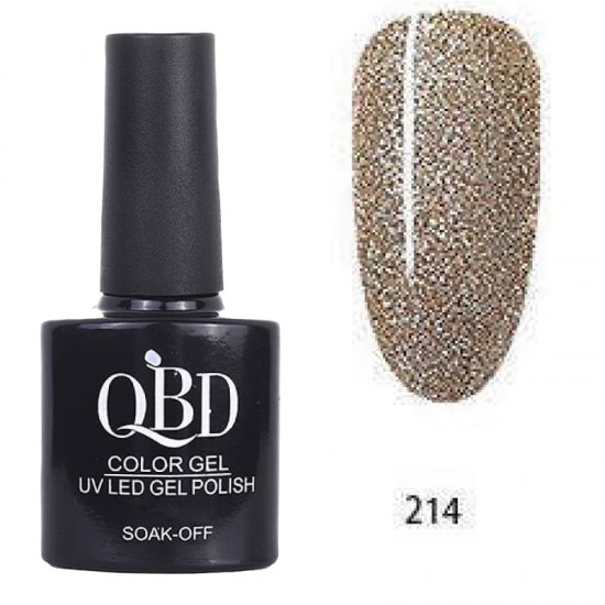 Επαγγελματικό Ημιμόνιμο Βερνίκι QBD Color Gel UV LED GEL POLISH SHELLAC SOAK-OFF 10ML - 214