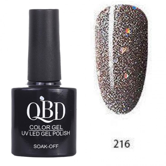 Επαγγελματικό Ημιμόνιμο Βερνίκι QBD Color Gel UV LED GEL POLISH SHELLAC SOAK-OFF 10ML - 216