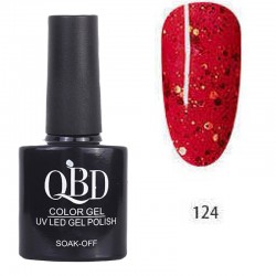 Επαγγελματικό Ημιμόνιμο Βερνίκι QBD Color Gel UV LED GEL POLISH SHELLAC SOAK-OFF 10ML - 124