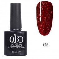 Επαγγελματικό Ημιμόνιμο Βερνίκι QBD Color Gel UV LED GEL POLISH SHELLAC SOAK-OFF 10ML - 126