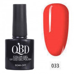 Επαγγελματικό Ημιμόνιμο Βερνίκι QBD Color Gel UV LED GEL POLISH SHELLAC SOAK-OFF 10ML - 033