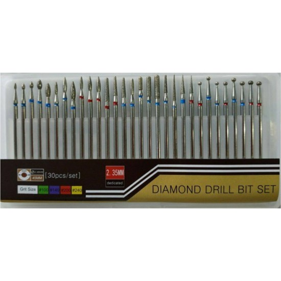 Φρεζάκια Diamond Drill Bit Σετ 30 τεμαχίων