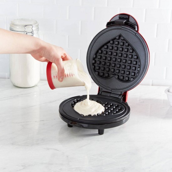 Mini βαφλιέρα σε σχήμα καρδιάς 350W-Mini waffle maker