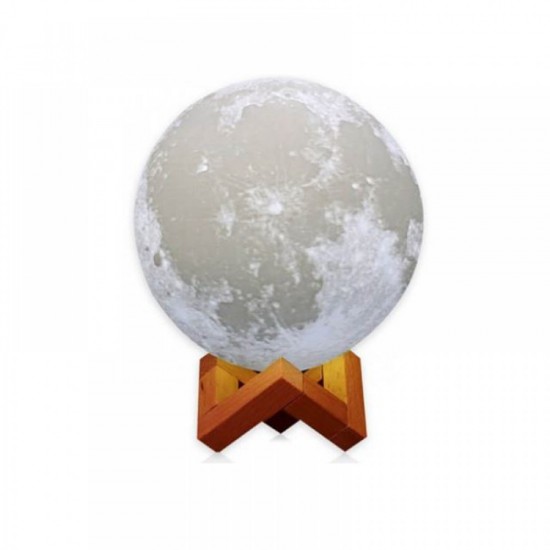 3D ΑΣΥΡΜΑΤΗ ΛΑΜΠΑ ΣΕ ΣΧΗΜΑ ΣΕΛΗΝΗΣ - 3D MOON LAMP FO-51262