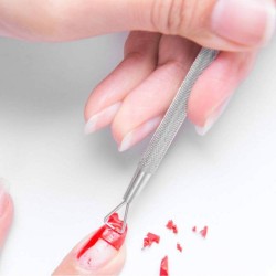 CUTICLE PUSHER STΑΙΝLESS STEEL TRIANGLE PUSHER PEELER SCRAP REMOVE GEL NAIL POLISH NAIL TOOL NY-51186RG