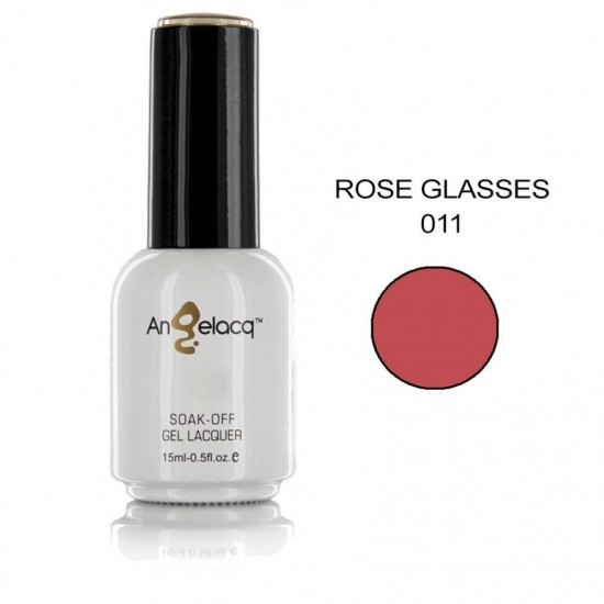 ΗΜΙΜΟΝΙΜΟ ΕΠΑΓΓΕΛΜΑΤΙΚΟ ΒΕΡΝΙΚΙ ANGELACQ 15ML - 0.5FL.OZ ROSE GLASSES 011 NY-AN011