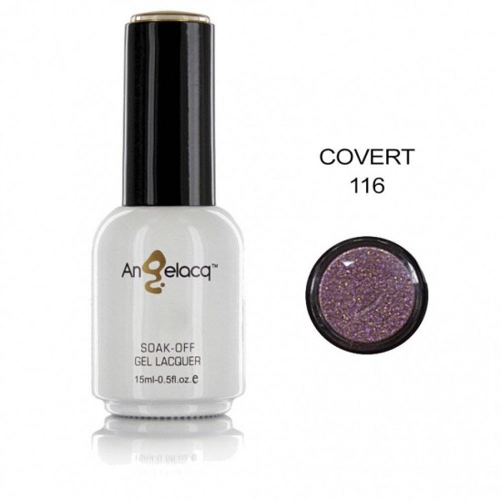 ΗΜΙΜΟΝΙΜΟ ΕΠΑΓΓΕΛΜΑΤΙΚΟ ΒΕΡΝΙΚΙ ANGELACQ 15ML - 0.5FL.OZ GLITTER COVERT 116 NY-AN116