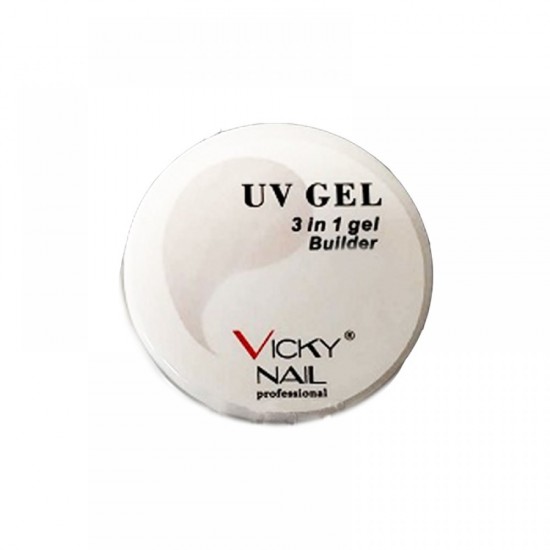 BUILDER GEL 3 IN 1 VICKY NAIL UV 15 GR WHITE NY-VN-002