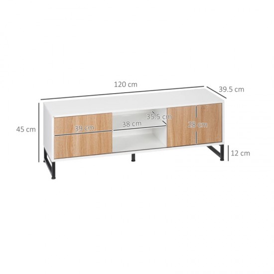 Ξύλινο Έπιπλο Τηλεόρασης 120 x 39.5 x 45 cm HOMCOM 839-543V00WT