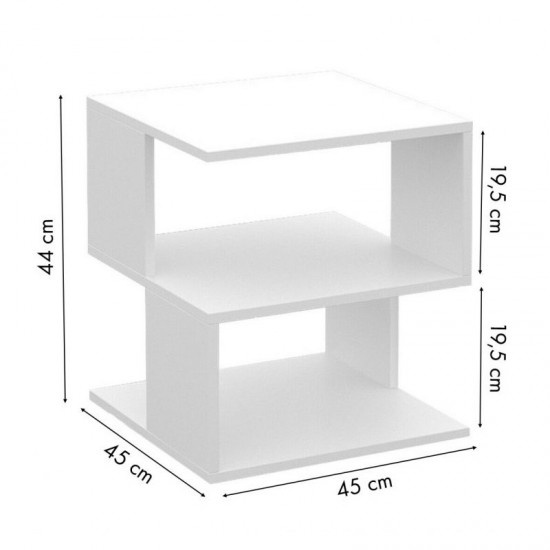 Βοηθητικό Ξύλινο Τετράγωνο Τραπεζάκι 45 x 45 x 44 cm ModernHome PJJCFT0063