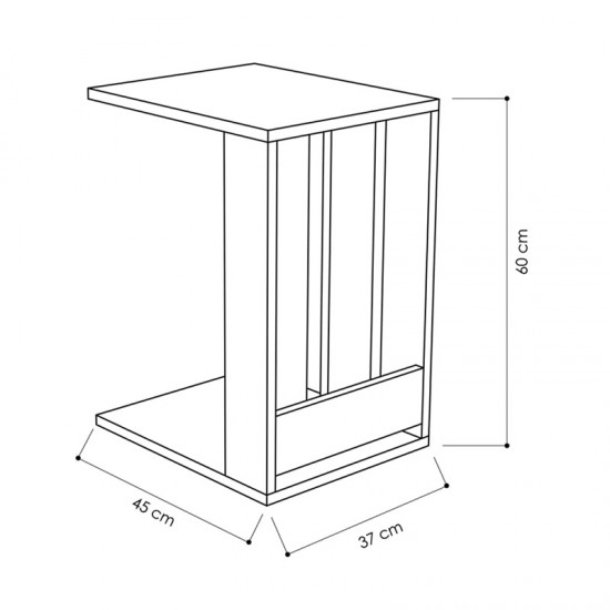 Βοηθητικό Ξύλινο Τροχήλατο Τραπεζάκι 37.5 x 45 x 60 cm Χρώματος Τιρκουάζ Shally Dogan 02815280