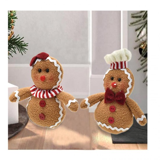 Σετ Χριστουγεννιάτικα Λούτρινα Gingerbread 12 τμχ Bakaji 02815028