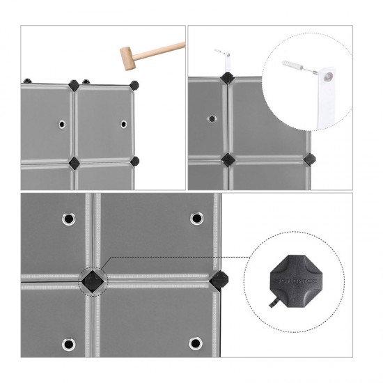 Πλαστική Παπουτσοθήκη με 9 Κύβους 93 x 31 x 93 cm Songmics LPC116HS