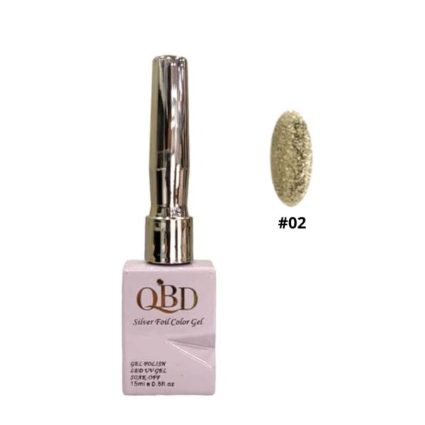 QBD Ημιμόνιμο Βερνίκι Silver Foil Color Gel N.02 Uv&led 15m