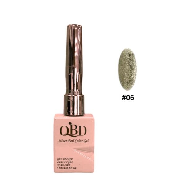 QBD Ημιμόνιμο Βερνίκι Silver Foil Color Gel N.06 Uv&led 15m