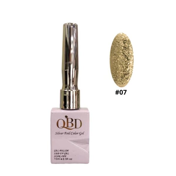 QBD Ημιμόνιμο Βερνίκι Silver Foil Color Gel N.07 Uv&led 15m