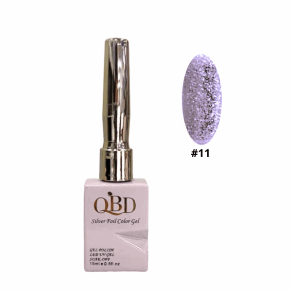 QBD Ημιμόνιμο Βερνίκι Silver Foil Color Gel N.11 Uv&led 15m