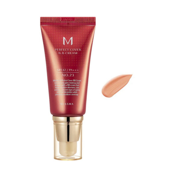 Missha M Perfect Cover BB Cream 23 Natural Beige 50ml – Ενυδάτωση, Κάλυψη & SPF42 με Υαλουρονικό Οξύ & Ceramides