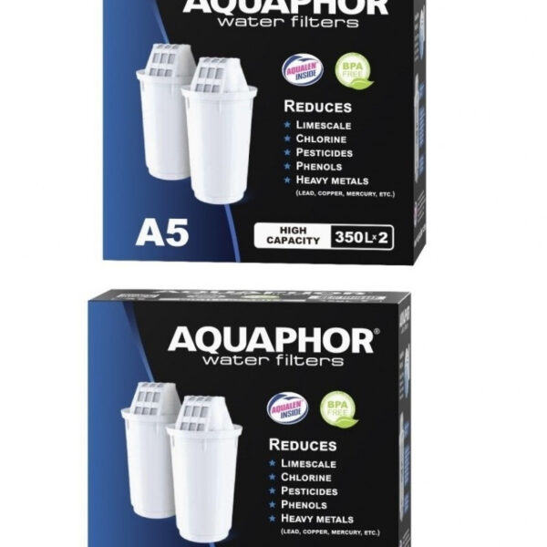 Aquaphor Ανταλλακτικό Φίλτρο Νερού για Κανάτα από Ενεργό Άνθρακα A5 4 τεμάχια