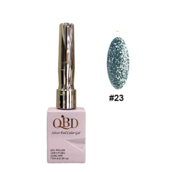 QBD Ημιμόνιμο Βερνίκι Silver Foil Color Gel N.23 Uv&led 15m