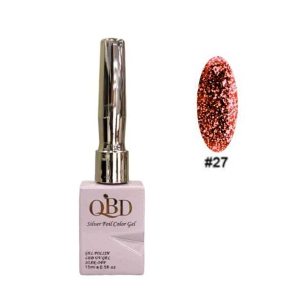QBD Ημιμόνιμο Βερνίκι Silver Foil Color Gel N.27 Uv&led 15m