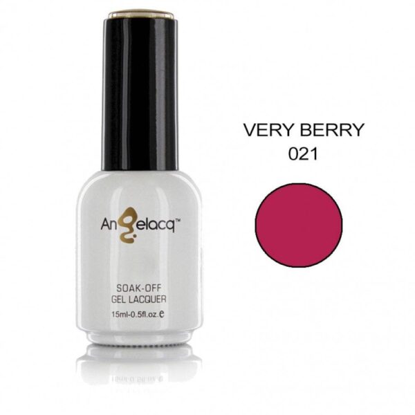 Ημιμόνιμο επαγγελματικό βερνίκι Angelacq 15 ml - Very Berry 021