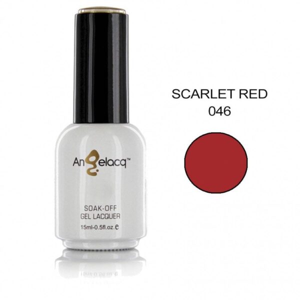 Ημιμόνιμο επαγγελματικό βερνίκι Angelacq 15 ml - Srarlet red 046