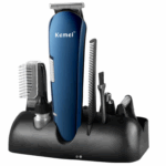 Kemei Σετ Επαναφορτιζόμενης Κουρευτικής Μηχανής Μπλε KM-550