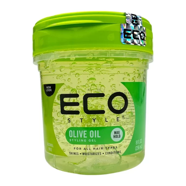 Eco Style Olive Oil Gel Μαλλιών 236ml με ελαιόλαδο για μεσαίο κράτημα και λάμψη, ιδανικό για μοντέρνα χτενίσματα