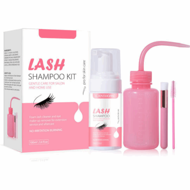 Καθαριστικό Βλεφαρίδων Lash Shampoo Kit με σαμπουάν και βούρτσες