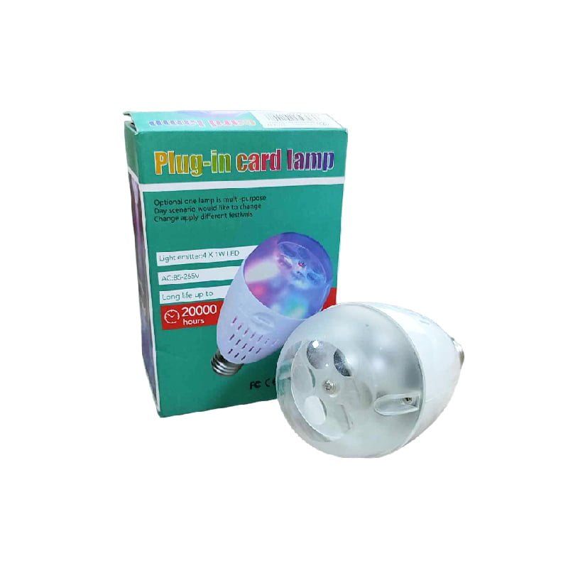 Περιστρεφόμενη Χριστουγεννιάτικη LED Λάμπα-Προτζέκτορας E27 Περιστρεφόμενη Χριστουγεννιάτικη LED λάμπα E27, προβάλει νιφάδες, χιονάνθρωπους, ευχές και ελαφάκια