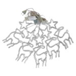 Χριστουγεννιάτικα φωτάκια κουρτίνα LED με ελαφάκια και αστεράκια