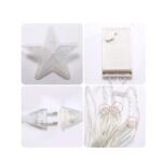 Χριστουγεννιάτικη κουρτίνα LED με αστεράκια σε πολύχρωμο φως RGB μήκους 3 μέτρων