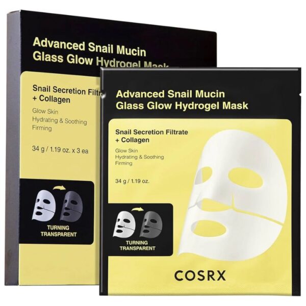 Cosrx Advanced Snail Mucin Glass Glow Hydrogel Mask 1τεμ – Μάσκα Υδρογέλης με Σαλιγκάρι & Κολλαγόνο