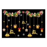 Χριστουγεννιάτικα αυτοκόλλητα για τζάμια σε διάφορα σχέδια, ιδανικά για γιορτινή διακόσμηση σπιτιού και καταστημάτων