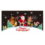 Χριστουγεννιάτικα αυτοκόλλητα για τζάμια σε διάφορα σχέδια, ιδανικά για γιορτινή διακόσμηση σπιτιού και καταστημάτων