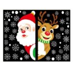 Χριστουγεννιάτικα αυτοκόλλητα για τζάμια σε διάφορα σχέδια, ιδανικά για γιορτινή διακόσμηση σπιτιού και καταστημάτων