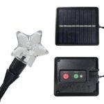 Ηλιακά φωτάκια LED αστεράκια λευκό/ψυχρό φως, μήκους 6.5 μέτρων με 15 λαμπάκια για εσωτερική και εξωτερική διακόσμηση