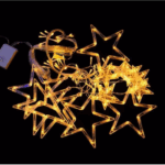 12 Λαμπάκια Αστέρια 138LED 2,5m Θερμό Λευκό – Φωτάκια Κουρτίνα Χριστουγεννιάτικα - Image 3