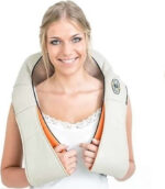 Συσκευή Μασάζ Shiatsu Αυχένα & Πλάτης με Υπέρυθρη Θερμότητα CTK-CHM-8088 Μπεζ - Image 3