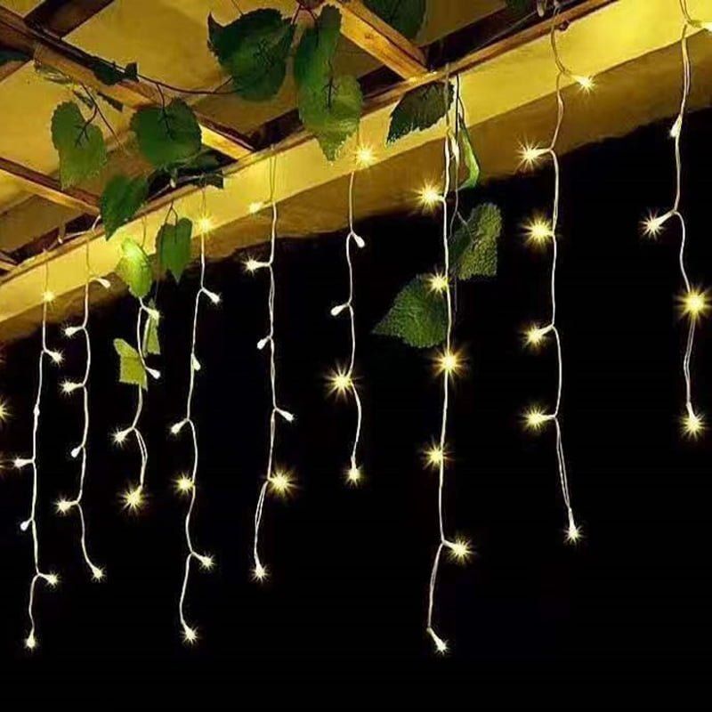 Χριστουγεννιάτικα Λαμπάκια Κουρτίνα LED 100L Θερμό Χρώμα 3m Κουρτίνα LED 100 λαμπτήρων σε θερμό χρώμα με διάφανο καλώδιο 3m για χριστουγεννιάτικη διακόσμηση