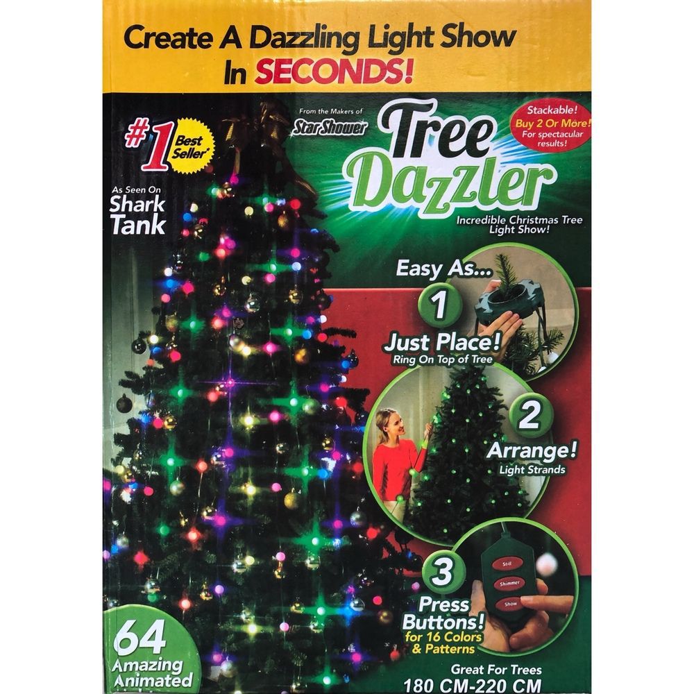 8babc98a2e5e2134be08f4ddec0f9c20 Tree Dazzler Χριστουγεννιάτικα Λαμπάκια LED RGB – 64 Λαμπτήρες – 16 Χρώματα & Σχέδια Christmas Tree Lights - Image 1