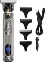 COMBO-752 | Kemei Combo: Επαναφορτιζόμενη Κουρευτική Μηχανή KM-700H + Trimmer Προσώπου KM-6630 Ασημί - Image 2