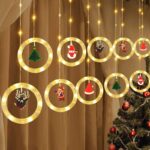 10 Rubber Christmas Rings LED Λαμπάκια Βροχή 3m – Θερμό Λευκό Φως
