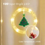 10 Rubber Christmas Rings LED Λαμπάκια Βροχή 3m – Θερμό Λευκό Φως - Image 4