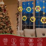 10 Rubber Christmas Rings LED Λαμπάκια Βροχή 3m – Θερμό Λευκό Φως - Image 3